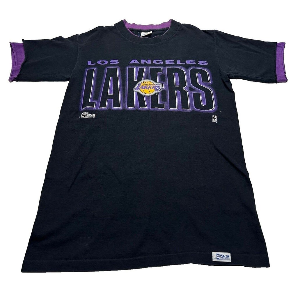 Vintage Salem Sportswear NBA Los Angeles Lakers Double Collar Shirt Size Small